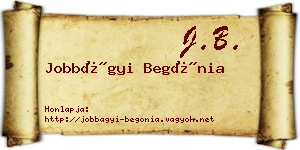 Jobbágyi Begónia névjegykártya